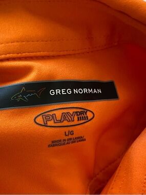 Greg Norman Play Dry Orange Men's Polo